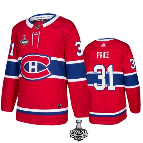 Men's Montreal Canadiens #31 Carey Price 2021 Red Stanley Cup Final Stitched Jersey